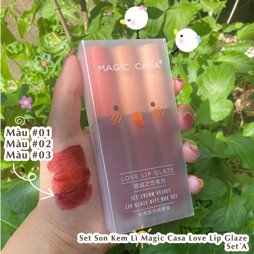  Set Son Kem Lì Magic Casa Love Lip Glaze Nội Địa Trung 