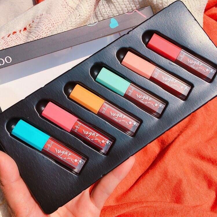 Set Son Odbo Sugar Creamy Soft Velvet Lip Set OD580