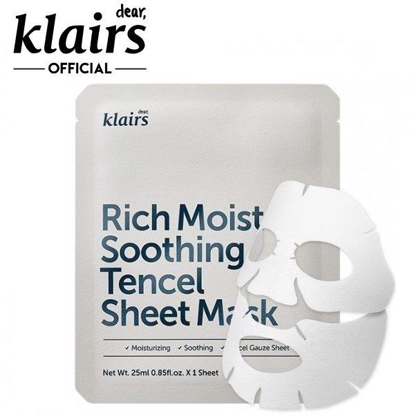  Mặt Nạ Cấp Ẩm, Căng Bóng Da KLAIRS Rich Moist Soothing Tencel Sheet Mask - 25ML 