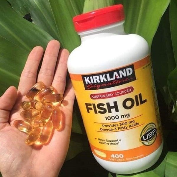  Viên Dầu Cá KIRKLAND Fish Oil 1000mg 400 viên - Mỹ (07/2025) 