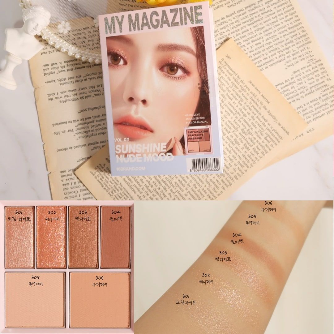  Bảng Phấn Mắt Đa Chức Năng 6 IN 1 16Brand My Magazine 