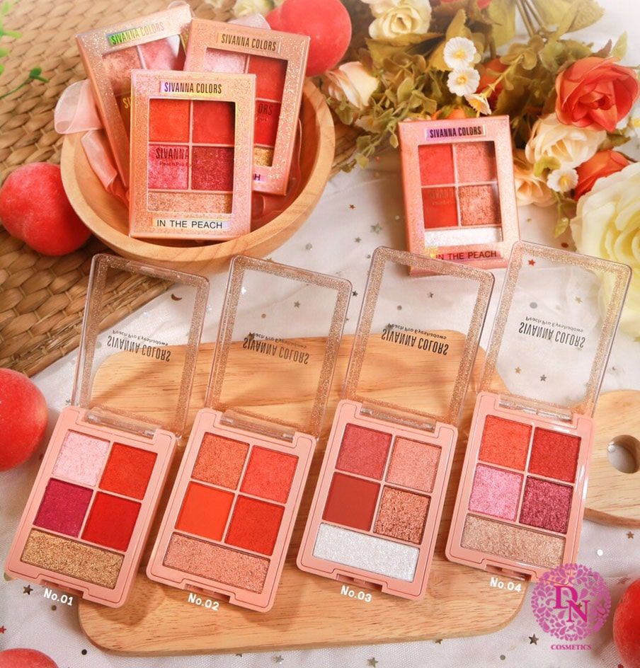 Màu Mắt Nhũ 5 Ô Sivanna Colors Peach Pro Eyeshadow HF6031