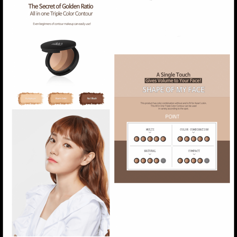 Phấn Tạo Khối A: Concept Shape of My Face Triple Contour
