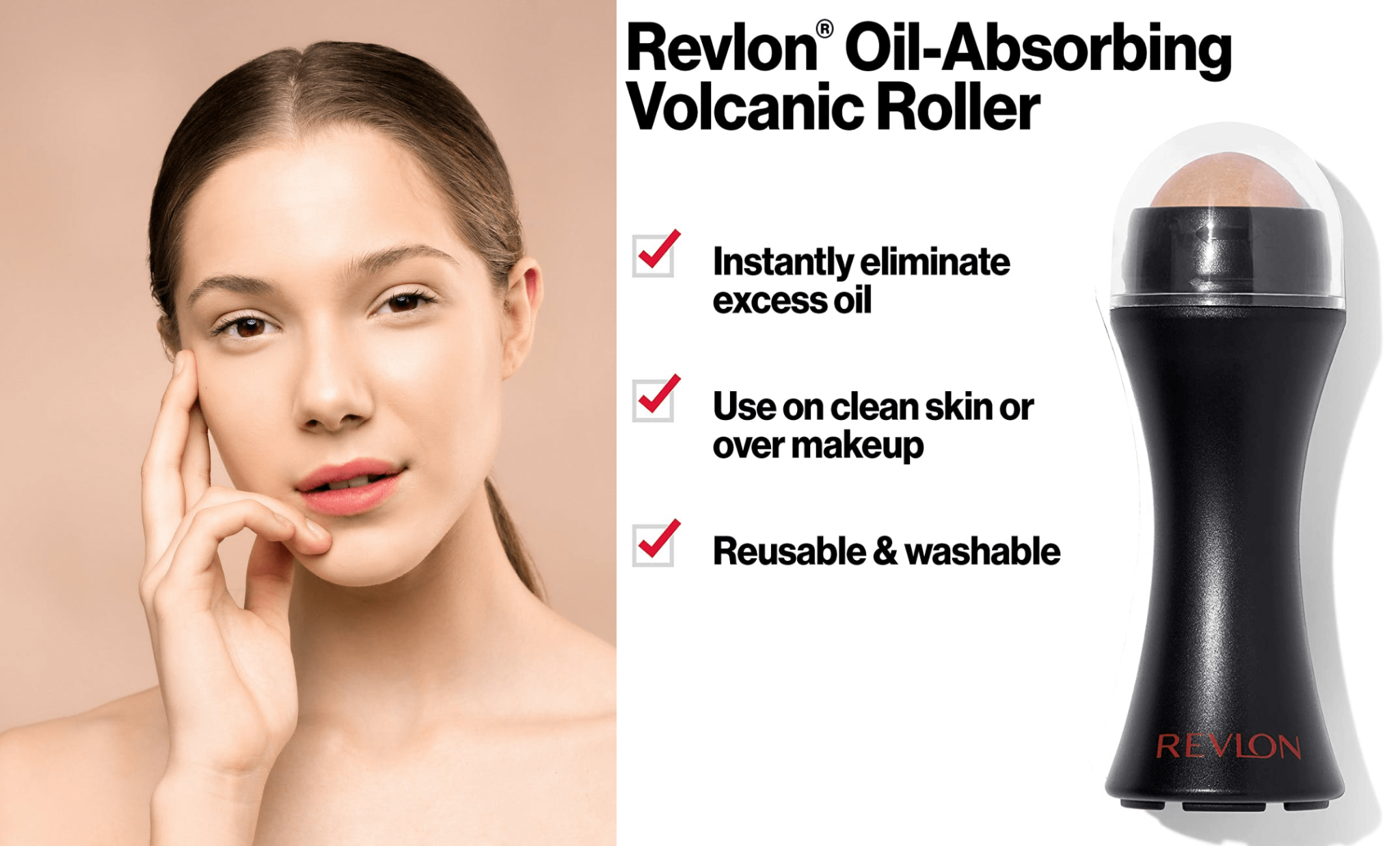 Thanh Lăn Hút Dầu Revlon Real Volcanic Stone Oil Control Facial Roller