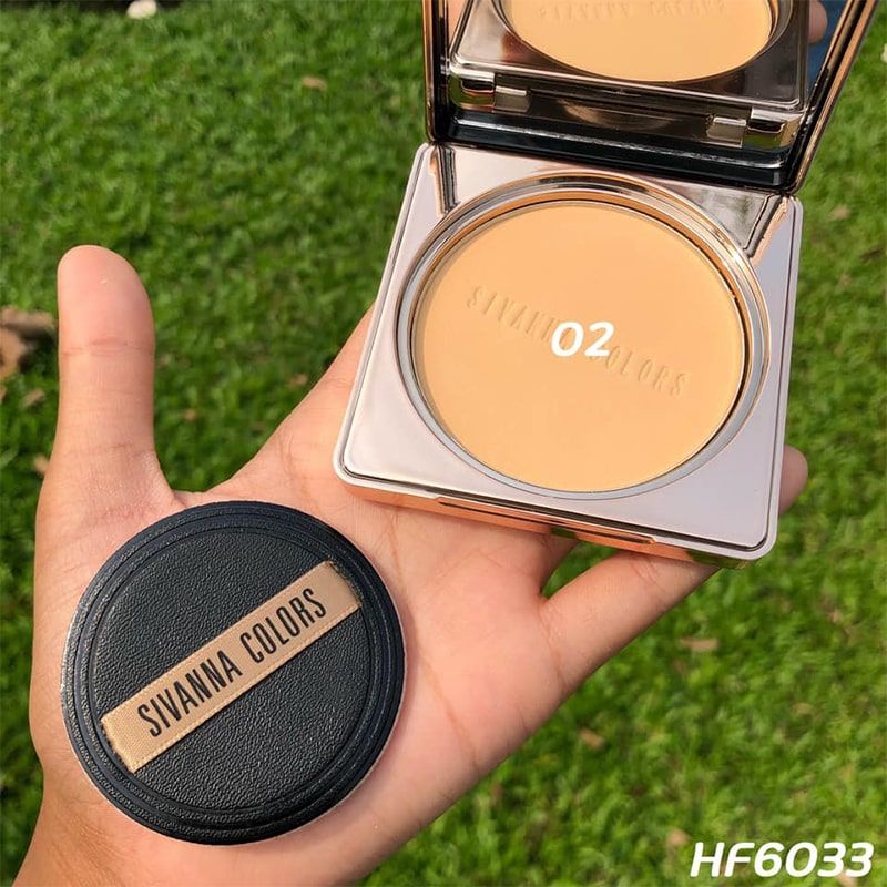 Phấn Phủ Sivanna Colors Diamond Rose Essence Oil Smooth Powder HF6033