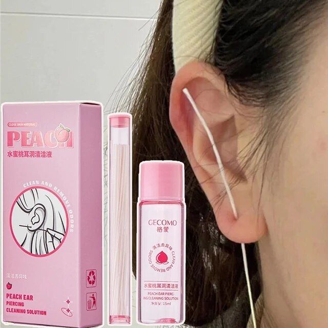  Dung Dịch Vệ Sinh Lỗ Xỏ Khuyên Tai Hương Đào GECOMO Peach Ear Piercing Cleaning Nội Địa Trung 