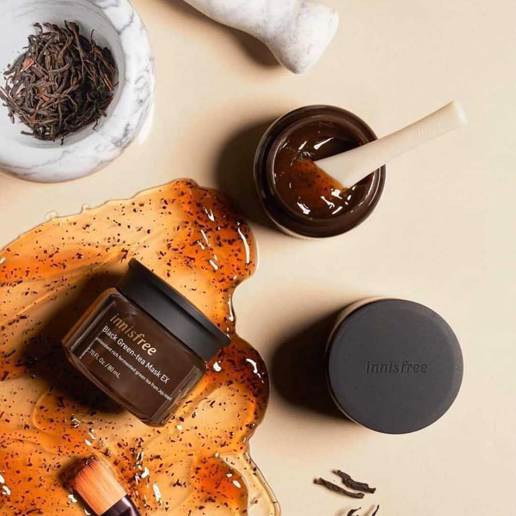 Mặt Nạ Trà Xanh Đen Innisfree Black Green Tea Mask EX