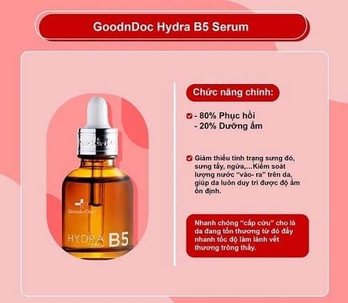  Tinh Chất Cấp Ẩm Phục Hồi Da GOODNDOC Hydra B5 Serum 30ml 