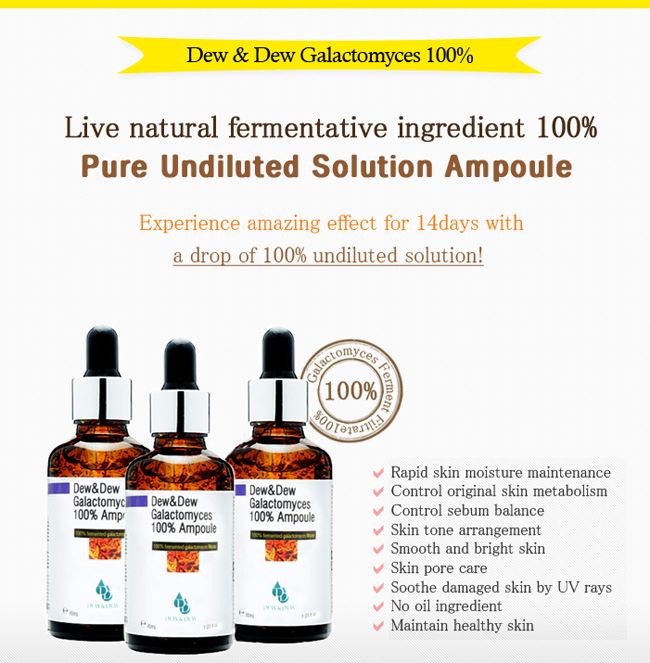  Serum Dew&Dew Tái Tạo Da Galactomyces 100% Ampoule 