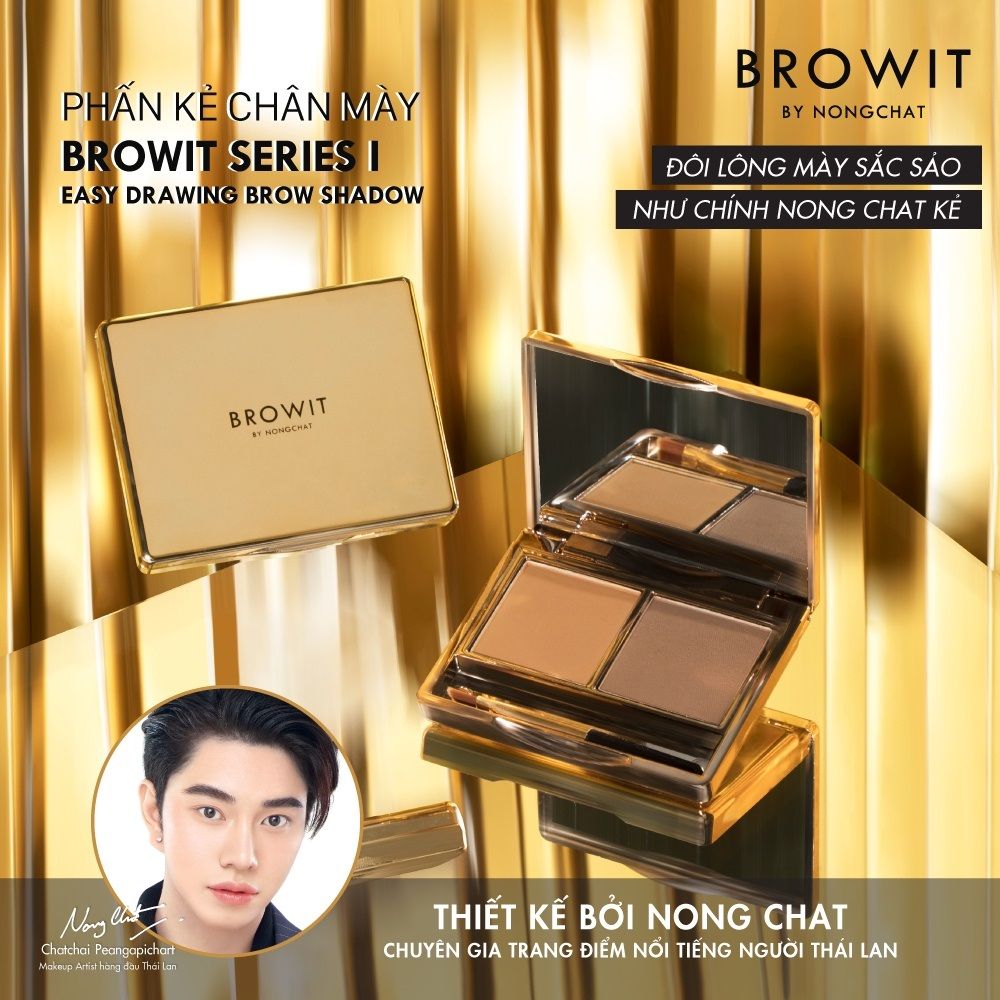  Phấn Vẽ Chân Mày Chuẩn Màu Lâu Trôi BROWIT Series I Easy Drawing Brow Shadow (Có Tem Phụ) 