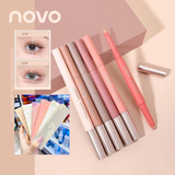  Bút Sáp 2 Đầu Nhũ Mắt Lấp Lánh NOVO Star Eyes Clever Lying Silkworm Pen Nội Địa Trung 