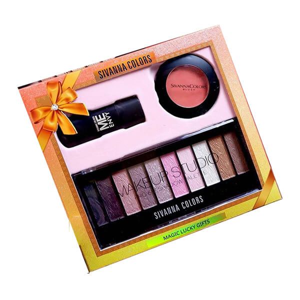Bộ Set Phấn Mắt Và Má Hồng Sivanna Colors Magic Lucky Gifts HF5051