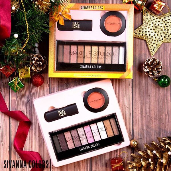 Bộ Set Phấn Mắt Và Má Hồng Sivanna Colors Magic Lucky Gifts HF5051