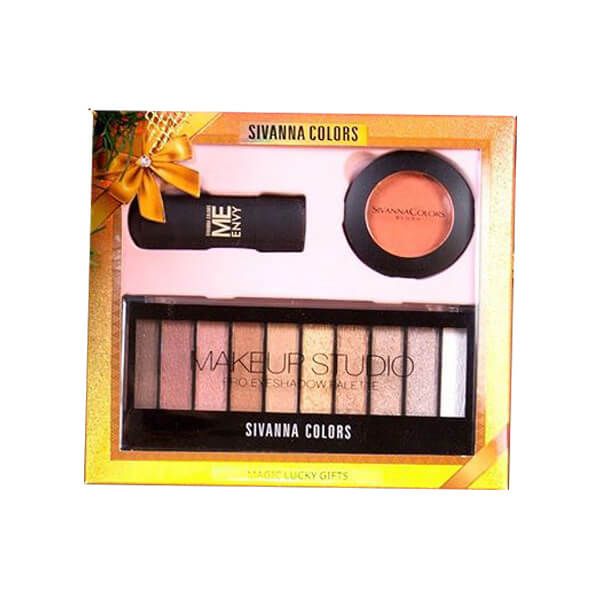 Bộ Set Phấn Mắt Và Má Hồng Sivanna Colors Magic Lucky Gifts HF5051