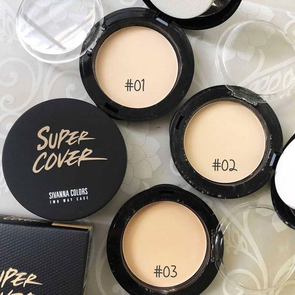 Phấn Phủ Sivanna Colors Super Cover Highest Wear Pact HF201
