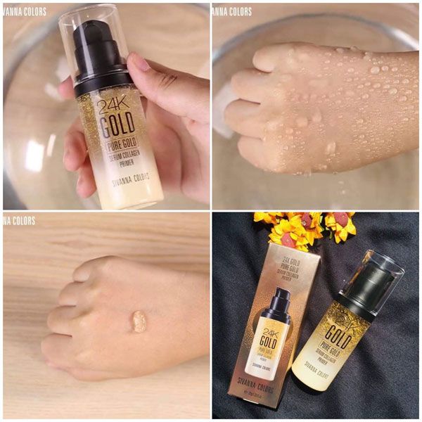 Kem Lót Sivanna Colors 24K Gold Pure Gold Serum Collagen Primer HF6013