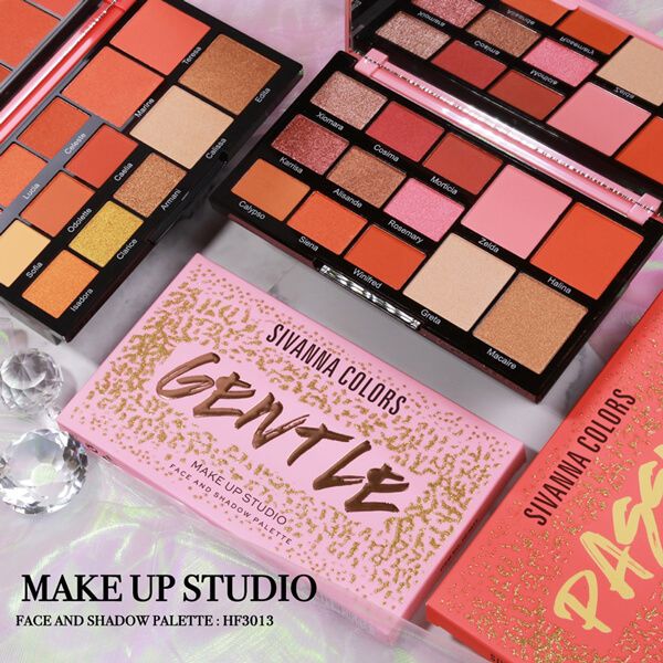 Bảng Phấn Mắt & Má Hồng Sivanna Gentle Make Up Studio Face And Shadow Palette HF3013