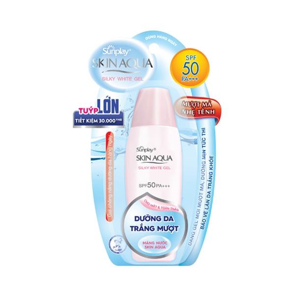 Gel Chống Nắng Dưỡng Da Trắng Mịn Sunplay Skin Aqua Silky White Gel SPF50+, PA++++ 70g (không tích điểm)