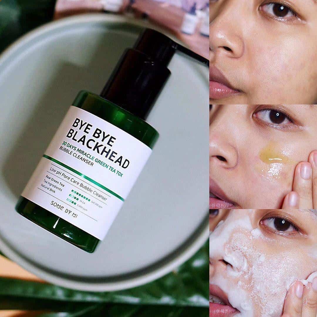  Sữa Rửa Mặt Sủi Bọt Some By Mi Bye Bye Blackhead 30 Days Miracle Green Tea Tox Bubble Cleanser 120ml 