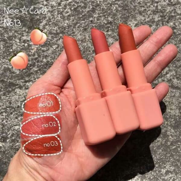 Son Lì Nee Cara Be Colorful Peach Lipstick N613