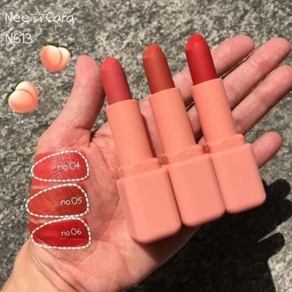 Son Lì Nee Cara Be Colorful Peach Lipstick N613