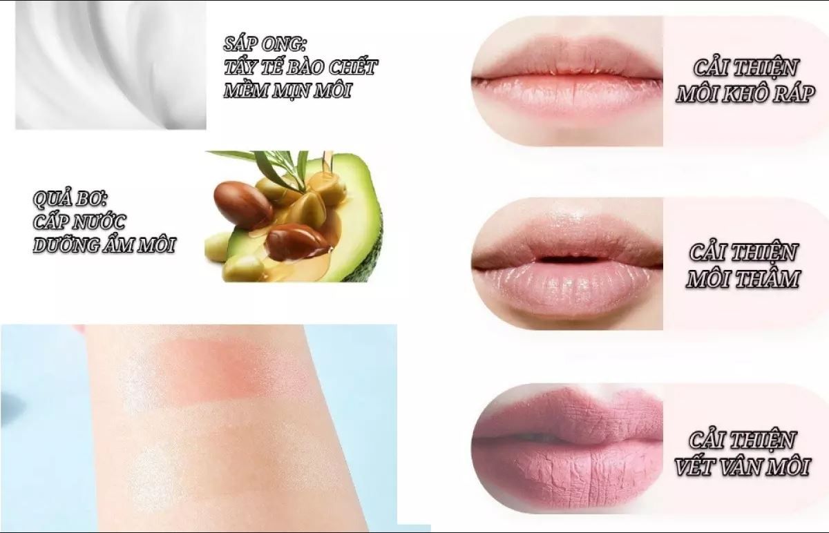  Son dưỡng Sakura YANGMEI Moisturizing Lip Balm NĐT 