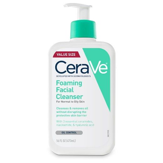  Sữa rửa mặt CeraVe Foaming Facial Cleanser Dành Cho Da Dầu, Hỗn Hợp - 473ml 