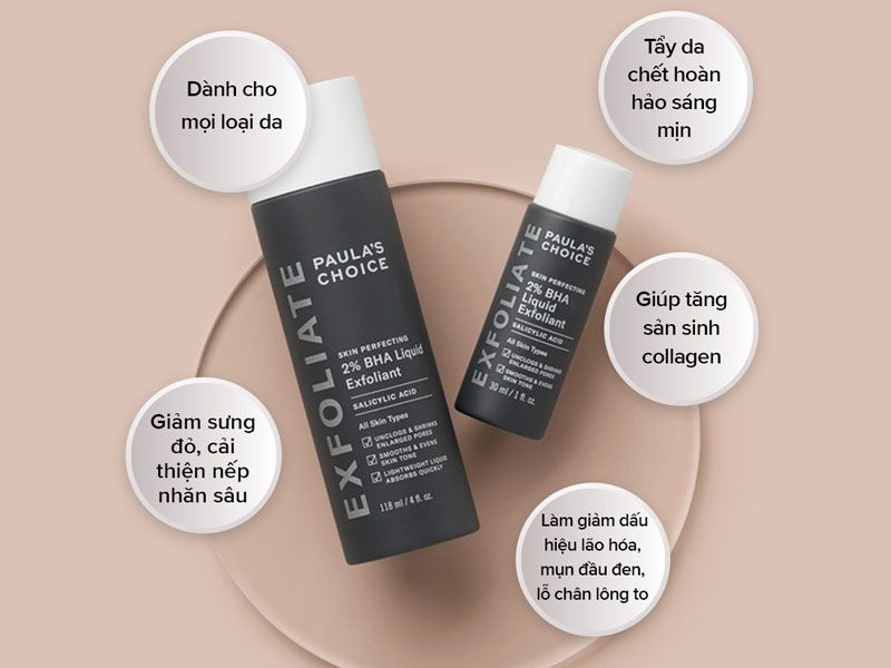  Dung dịch loại bỏ tế bào chết Paula's Choice Skin Perfecting 2% BHA Liquid Exfoliant - CHÍNH HÃNG 