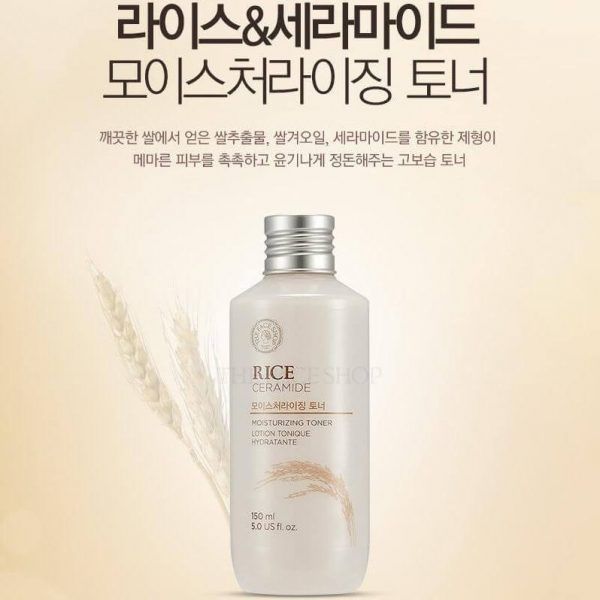 Nước Hoa Hồng Sáng Da The Face Shop Rice Ceramide Moisture Toner (150ml)