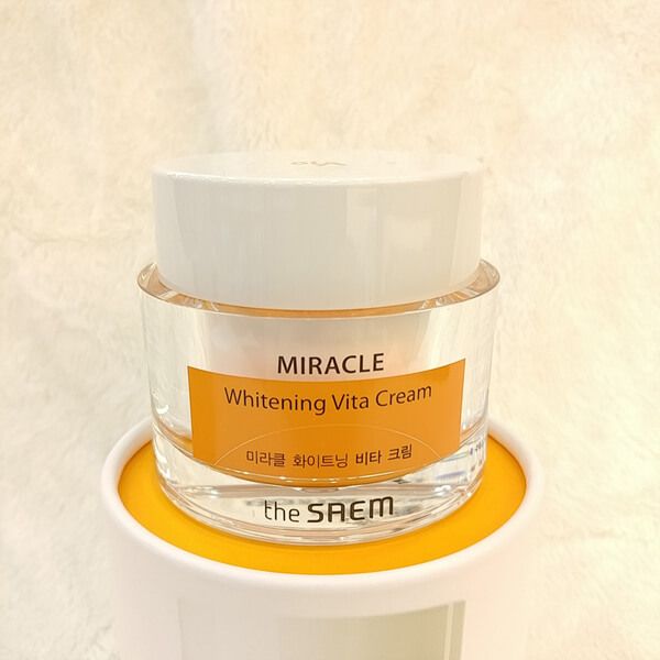 Kem Dưỡng Da Trắng Sáng The Saem Miracle Whitening Vita Cream 50ml
