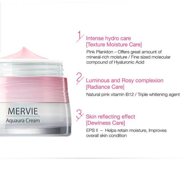 Kem Dưỡng Trắng Da The Saem Mervie Aquaura Cream 60ml