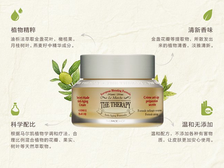 Kem Dưỡng Ẩm The Therapy Secret-Made Anti-Aging Cream The Face Shop