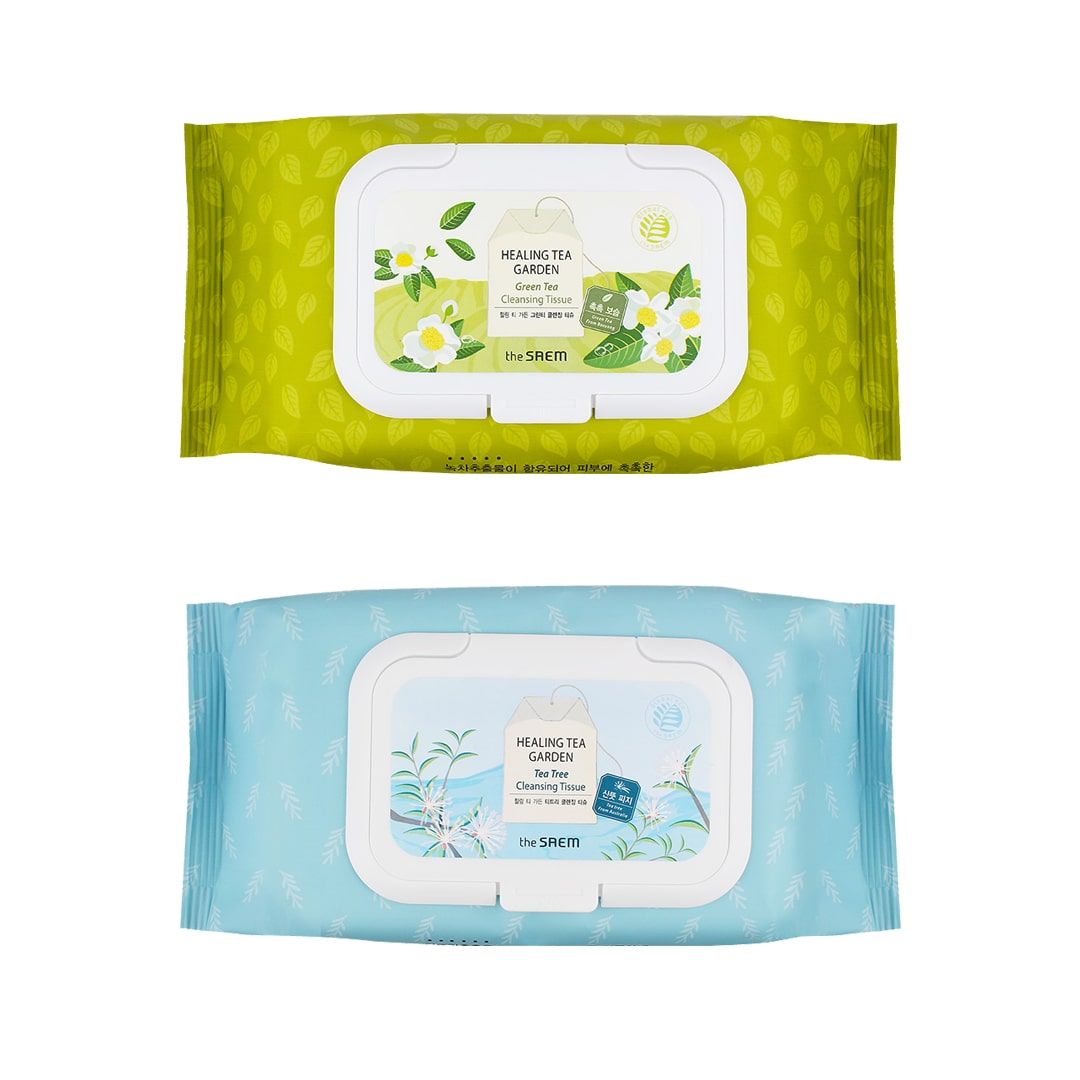Khăn Tẩy trang The Saem Healing Tea Garden Cleansing Tissue