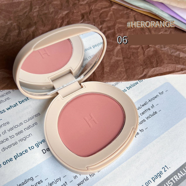  Phấn Má Hồng Bền Màu HERORANGE Sweetheart Flower Color Mist Powder Blusher Nội Địa Trung 