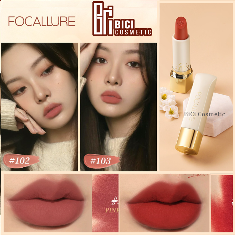 Son Thỏi Bền Màu Mướt Môi FOCALLURE Flower Show Series Pure Matte Lipstick