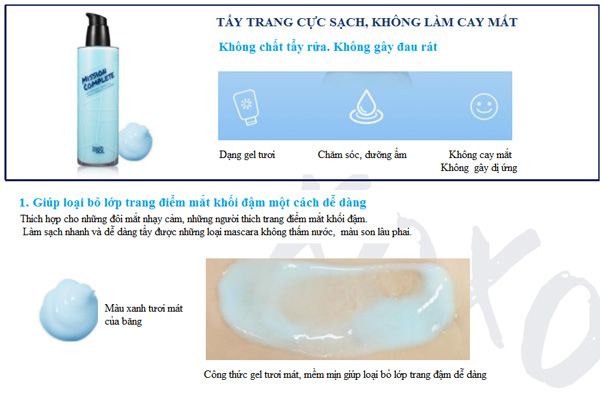 Gel Tẩy Trang Mắt Môi Không Trôi Touch In Sol Mission Complete (100ml)