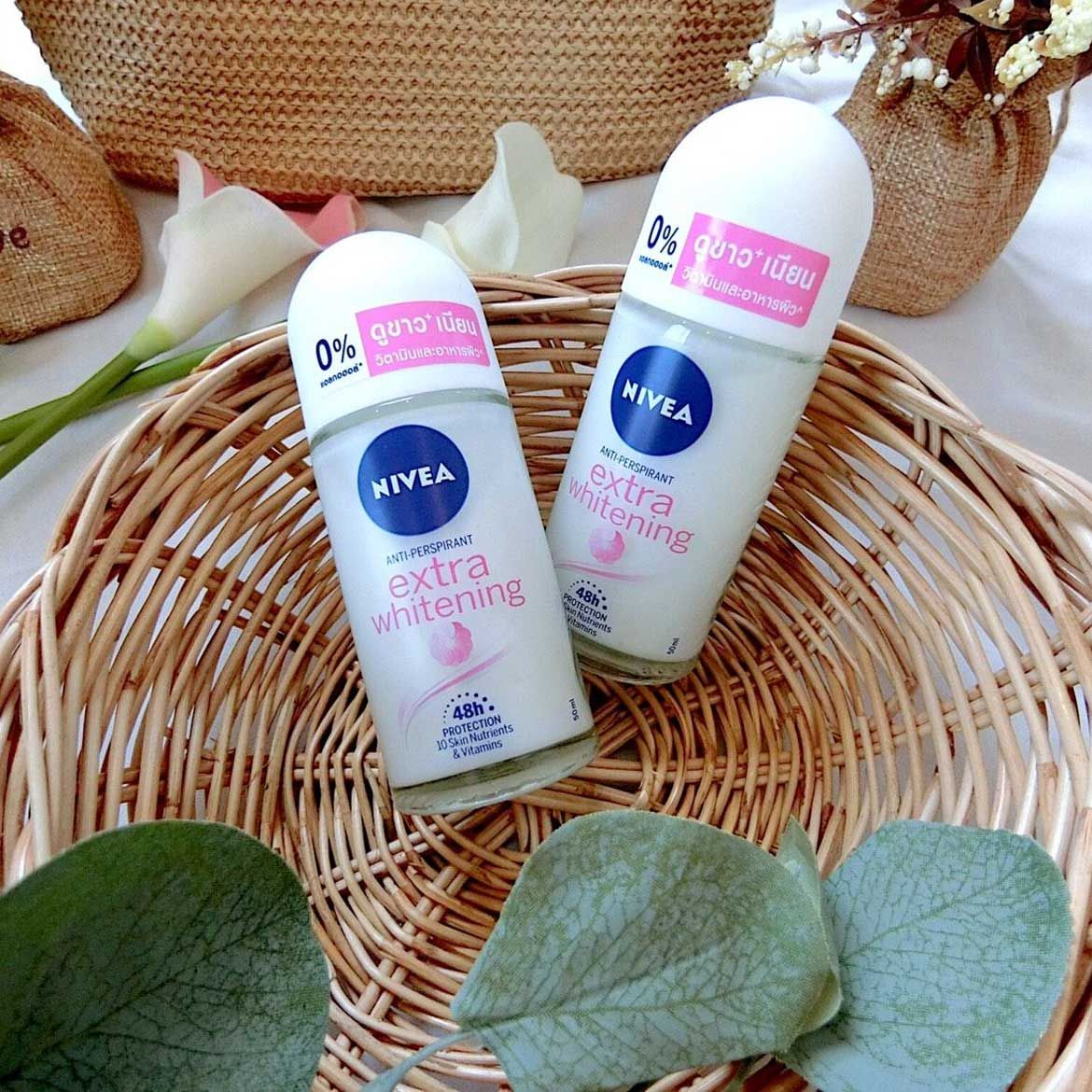 Lăn Ngăn Mùi NIVEA Extra Whitening Roll on Trắng Mịn (50ml)
