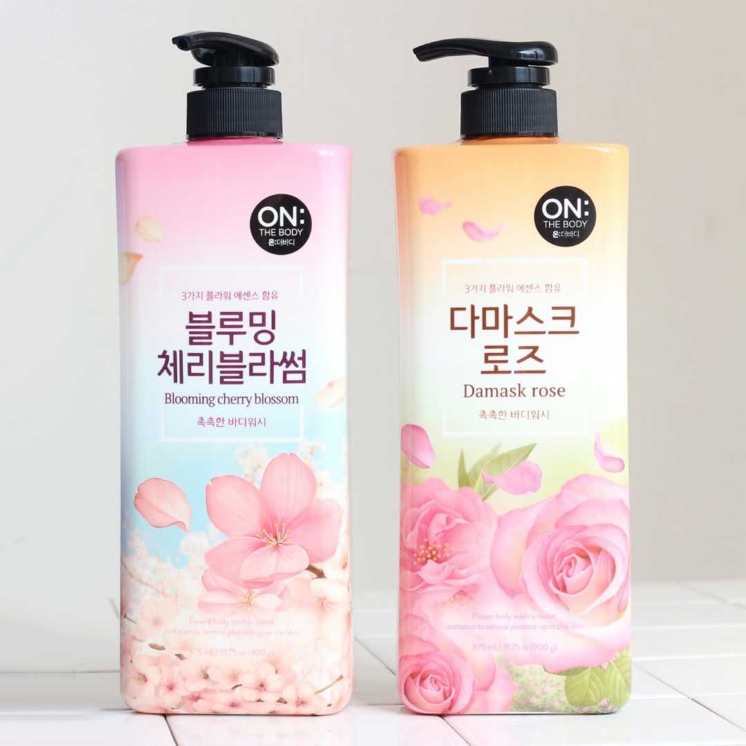  Sữa Tắm Nước Hoa On The Body Flower Damask Rose Body Wash Hàn Quốc 900g 