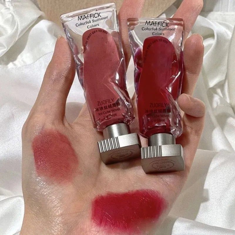 Son Kem Lì Dạng Tuýp Trong Suốt MAFFICK Ice Cube Velvet Lip Glaze Nội Địa Trung