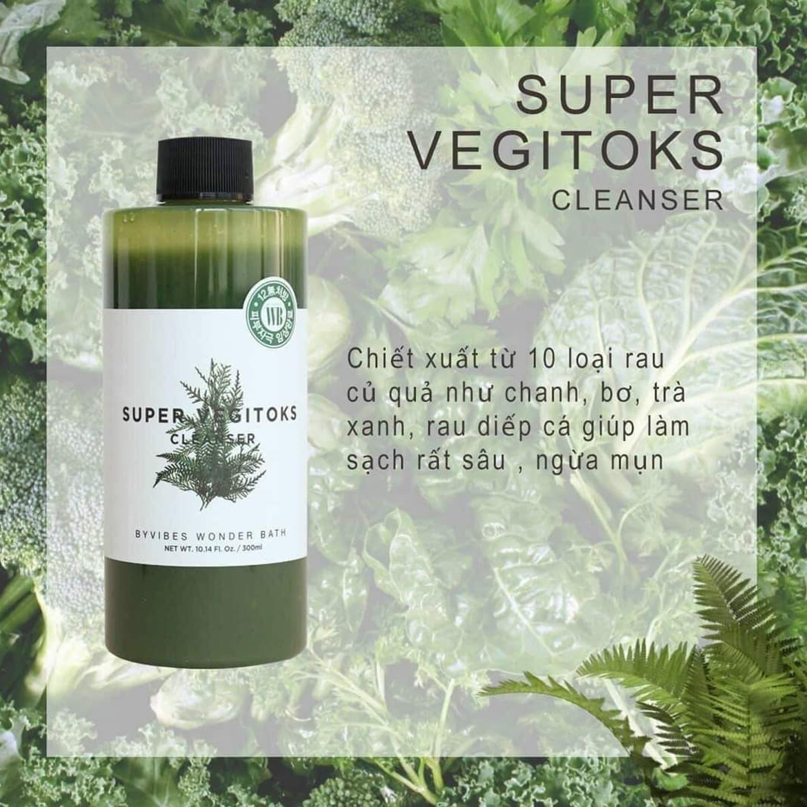 Sữa Rửa Mặt Byvibes Wonder Bath Super Vegitoks Cleanser