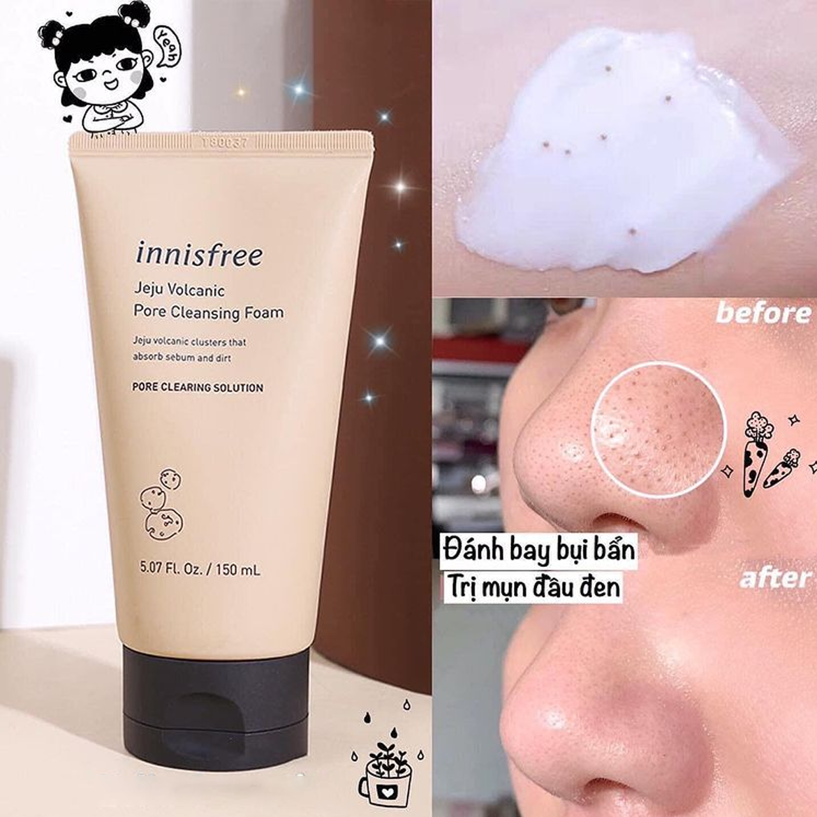 Sữa rửa mặt tro núi lửa Innisfree