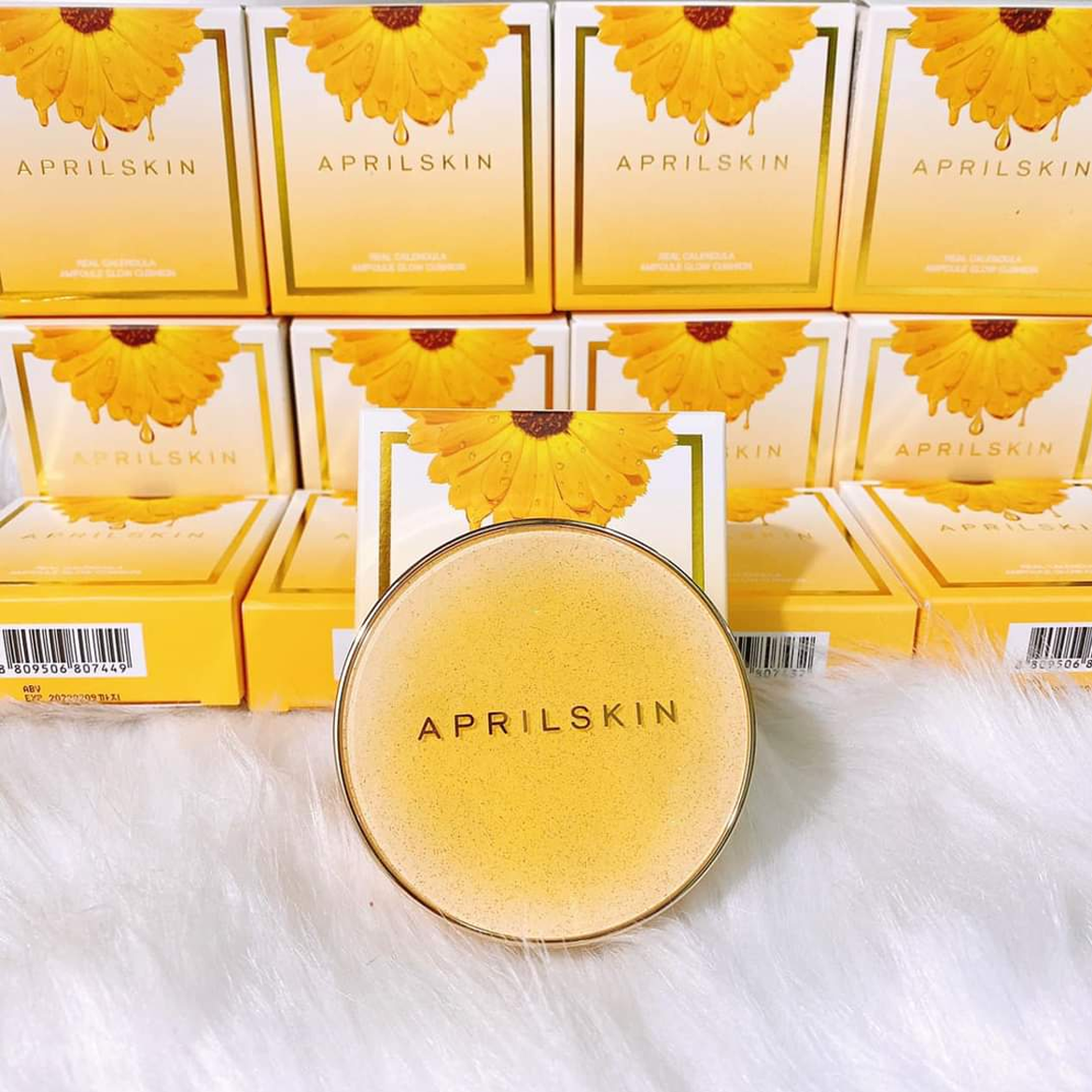 Phấn nước Aprilskin Real Calendula Ampoule Glow Cushion - No.23
