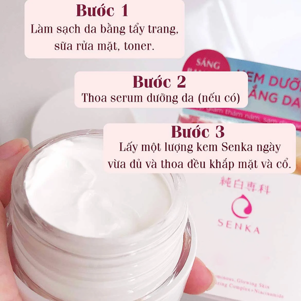 Kem dưỡng trắng Shiseido Senka White Beauty Cream