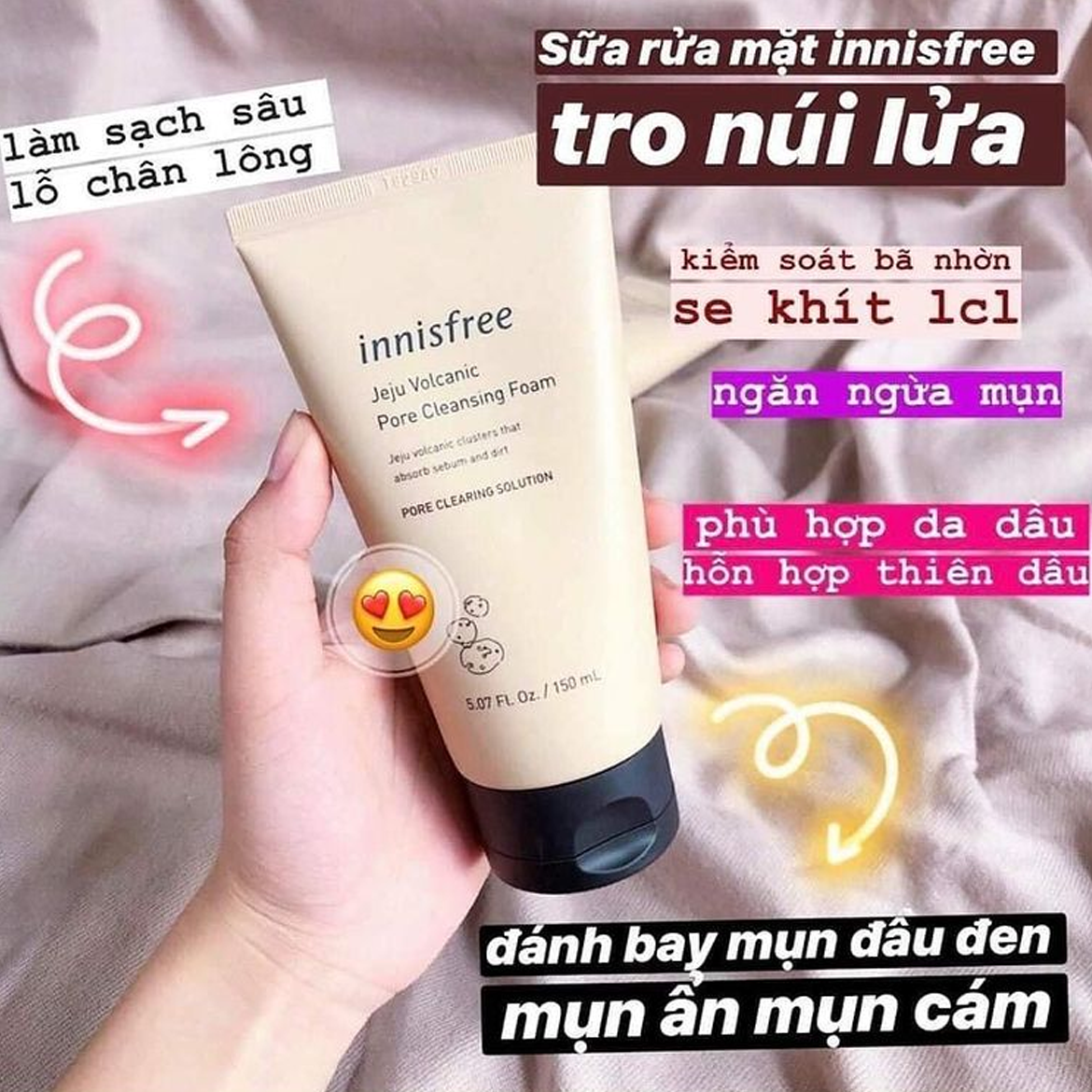 Sữa rửa mặt tro núi lửa Innisfree