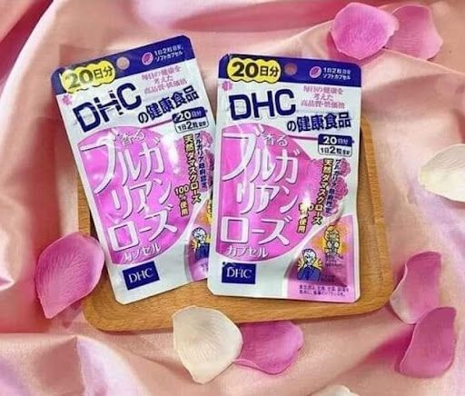  Viên uống hoa hồng, thơm cơ thể DHC Bulgarian Rose Capsule 