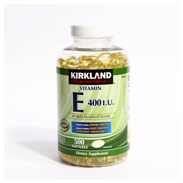  Viên Uống Bổ Sung Vitamin E KIRKLAND Signature Vitamin E 400 I.U. 500 Viên 