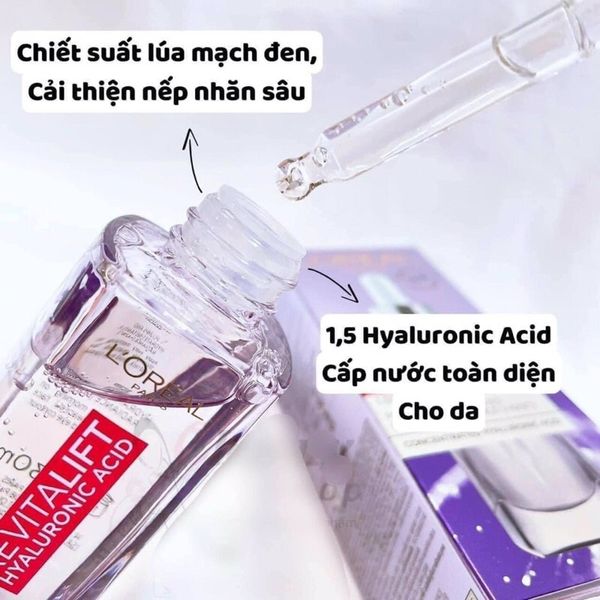  Serum Siêu Cấp Ẩm Sáng Da Căng Mướt L'Oreal Paris Revitalift Hyaluronic Acid 1.5% 30ml 