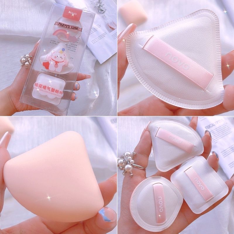  Set 3 Bông Mút Cushion Tán Phấn NOVO Marshmallow Cushion Puff Nội Địa Trung 