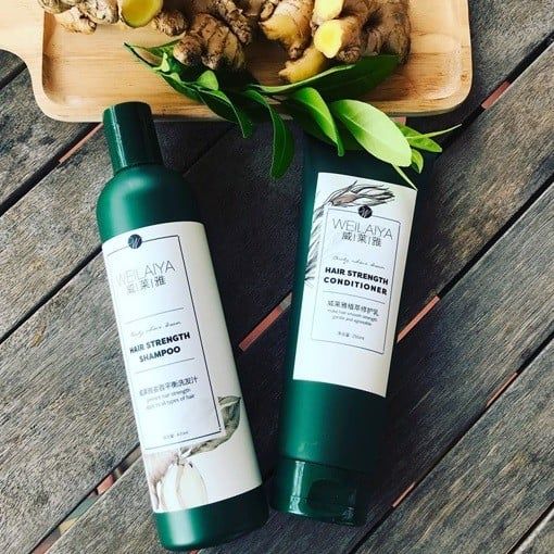  Cặp Gội Xả Gừng Trắng Sạch Dầu Thừa, Giảm Gàu WEILAIYA Ginger Hair Care 