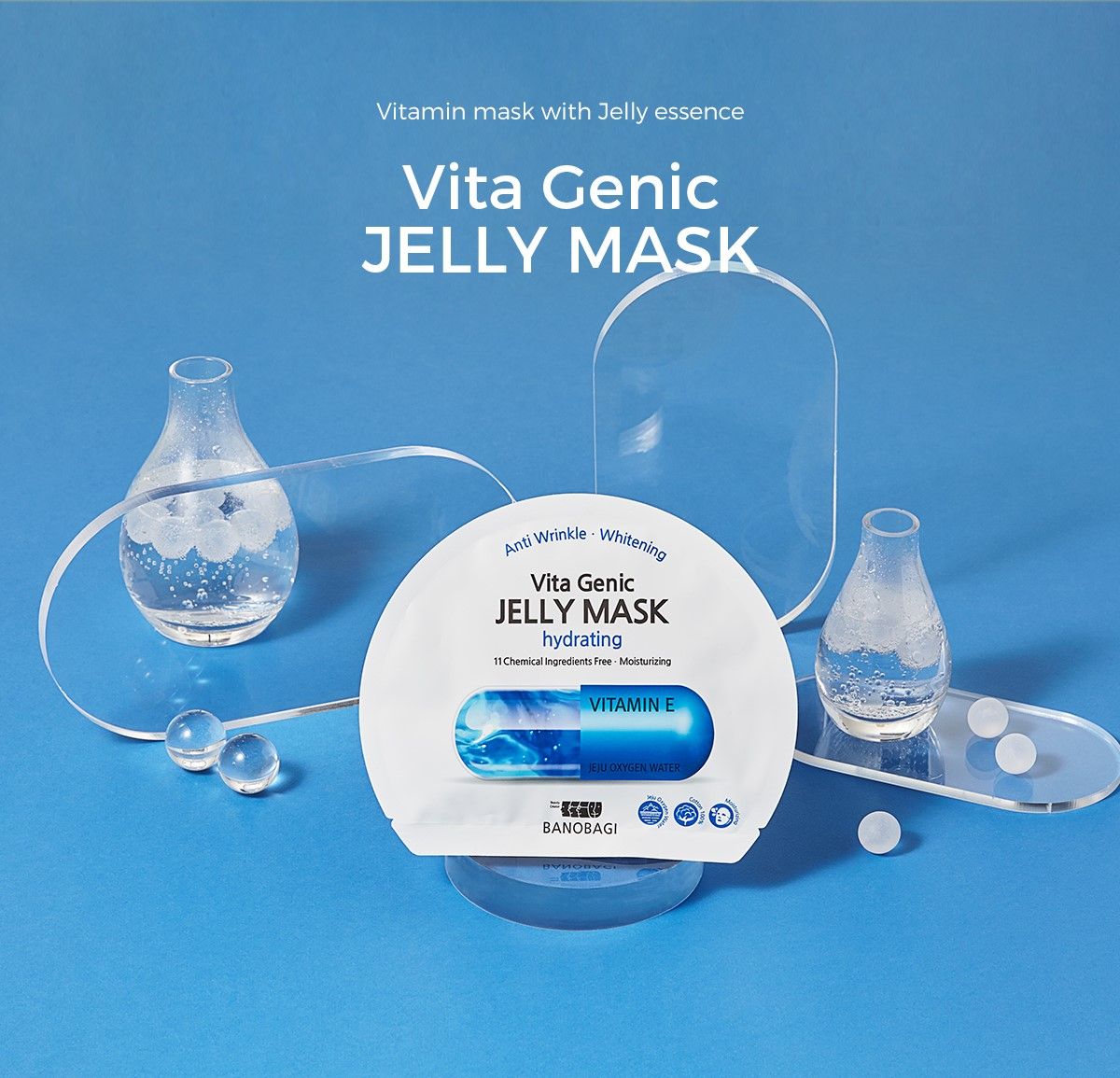 (Mẫu Mới - Vitamin Up 50,000ppm) Mặt Nạ Banobagi Vita Genic Jelly Mask Wrinkle Improvement & Brightening - 7 Loại